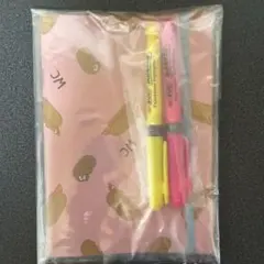 WC ノート 蛍光ペン セット ピンク 文房具のサムネイル