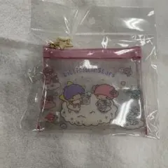 キキララ　フラットポーチ　リトルツインスターズ　　サンリオ