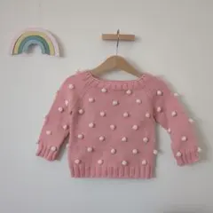 kalinka ポンポン付きニットセーター 18-24ヶ月