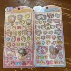 まじかるみゅーちゃん　ふわふわらびちゃん うるちゅるポップシール　２枚セット