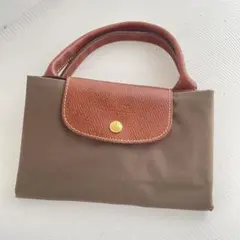 LONGCHAMP ロンシャン 折りたたみ エコバッグ ブラウン