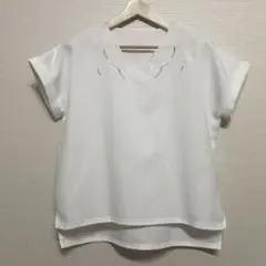 ✨上品な刺繍デザインで大人可愛い♡着回し自在なホワイトブラウス✨