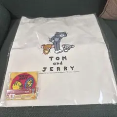 トムとジェリー 一番くじ Happyくじ C賞トートバック　F賞缶ミラー