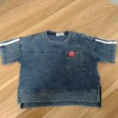 子供用　半袖Tシャツ　デニム風
