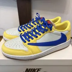 エアジョーダン1 LOW x トラビス・スコット 27.5cm カナリー