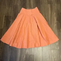 ユニクロユーUniqlo U　フレアスカート　オレンジ　春　夏