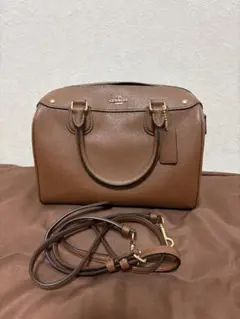 COACH ミニ ベネット サッチェル ミニボストン 2WAY レザー ブラウン