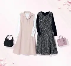 新品同様♡Reneルネ♡DM掲載 襟付きワンピース ブラック 36