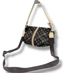 未使用✨デイリーラシット　2way ショルダーバッグ　総柄　ナイロン×レザー