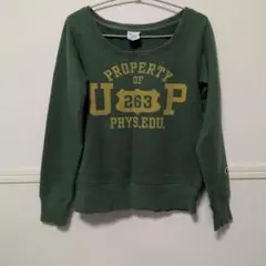 Champion グリーン トレーナー レディース　フリーサイズ