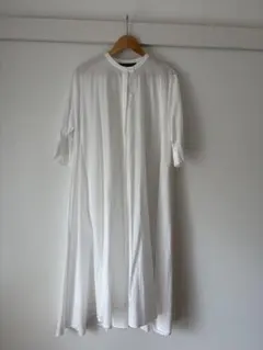 mizuiro ind バンドカラーワンピース　白