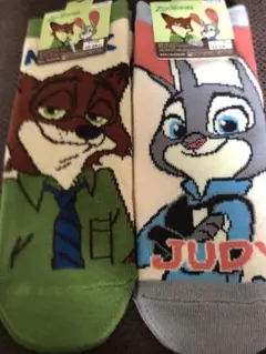ディズニー ズートピア 靴下　ジュディ　ニック　新品　未使用　ウサギ　きつね