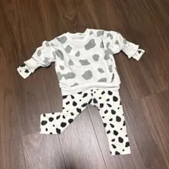 西松屋コーデ　うし柄 トップス パンツ 3点セット