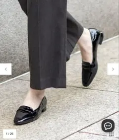 エナメルローファーパンプス　24.0（L）