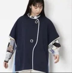 新品タグ付き　RADIATE ハトメ 配色 ベスト バイカラージレ　秋　ブルー