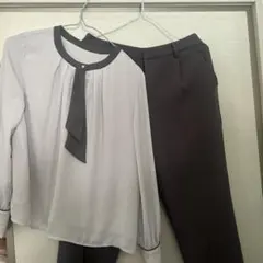 オフィスカジュアル ブラウス パンツ セットアップ レディース