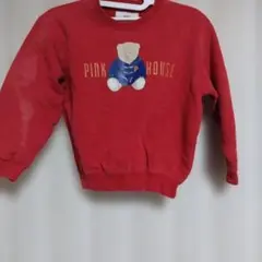 BABYPINK HOUSE 赤いトレーナー クマプリント