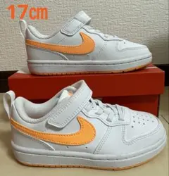 ②新品ナイキNIKE☆コートボロー17㎝ホワイト/ピーチクリームホワイト119