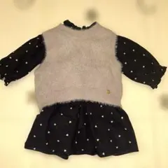 petitmainプティマイン　ベスト付きワンピース　80cm