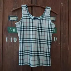 BURBERRY LONDON バーバリー チェック タンクトップ S