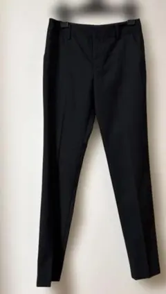 コムサイズム　黒 ストライプ スリムフィット パンツ