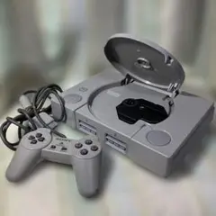 SONY PlayStation (PS1) 本体 グレー　コントローラー