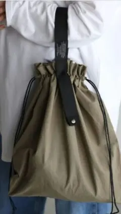 GUSCIO グッシオベーシック巾着バッグ　エコバッグ　マルシェバッグ