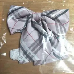 スクールリボン ピンク ストライプ エンブレム柄 制服 コスプレ