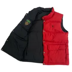 美品✨ポロ　ラルフローレン　ダウンベスト　リバーシブル　ポニー　刺繍　人気　L