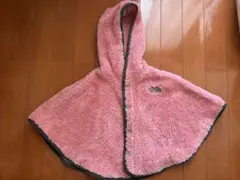 【ノースフェイス】ふわふわ暖かピンク♡着せやすいポンチョ／お散歩・送り迎えに◎