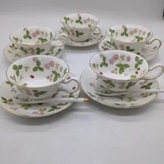 ウェッジウッド　ティーカップセット 5客 ワイルドストロベリー