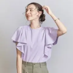 24SS スリークラックスポンチ ラッフルスリーブカットソー