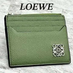 ★極美品★　ロエベ　スクエアジップ　カードホルダー　アナグラム　ローズマリー