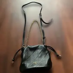 COACH ショルダーバッグ ブラック キルティング