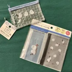 シマエナガ　ポーチ　３点　財布　カード　ミニポーチ　小物 ケース　小銭入れ　旅行