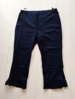 ★新品未使用★ローズティアラ 大きいサイズ バックリボンレギンスパンツ 50 黒 ☆新品未使用☆ローズティアラ 大きいサイズ バックリボンレギンス