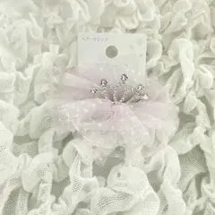 超ミニミニ　ヘアークリップ　キラキラクラウン