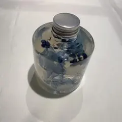 hikka　ハーバリウム　Peace　ブルー　フラワー　インテリア　お洒落