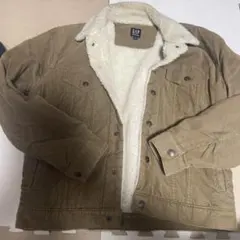 GAP カーキ デニムジャケット ボア内張り