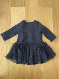 プチバトー　ネイビー　ワンピース 18m-24m 81cm