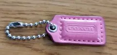 COACH ピンク レザー チャーム