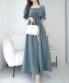 【新品】【mily bilet】シャーリングワンピース