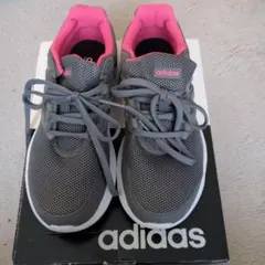 【値下げ中】adidas グレー ピンク スニーカー