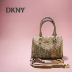 【未使用・訳あり】DKNYダナキャランニューヨーク2wayミニボストン肩ベルト付