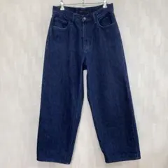 W71 股下63 UNIQLO ワイドストレートジーンズ 28 470542