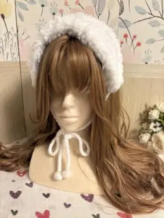 ヘッドドレス　カチューシャ　ヘアバンド　バブーシュカ　ハンドメイド　天使界隈