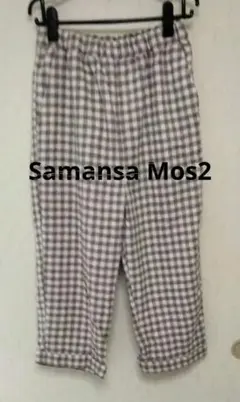サマンサモスモスSamansa Mos2　 センタープレースロールアップパンツ