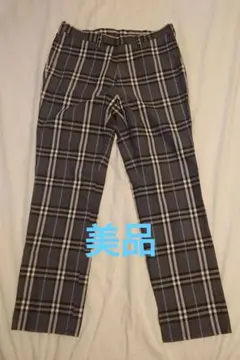 Burberry Black Label チェック柄スラックス - メルカリ