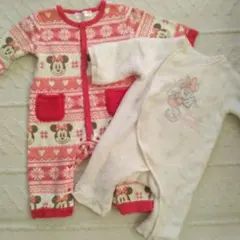 ミニーマウスロンパースセットベビーパジャマベビーロンパースクリスマスプレゼント