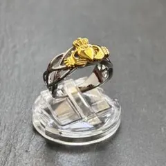 シェイクハンズ　フェデリング　クラダリング　ヴィンテージ　ビンテージ SILVER 925 クラダリング リング・指輪 ハート ハンド 王冠